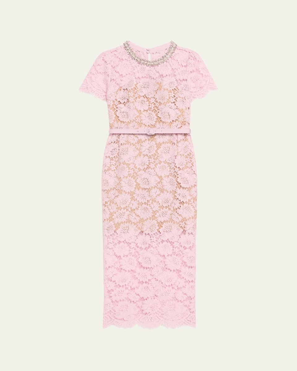 Fine Lace Midi Dress
